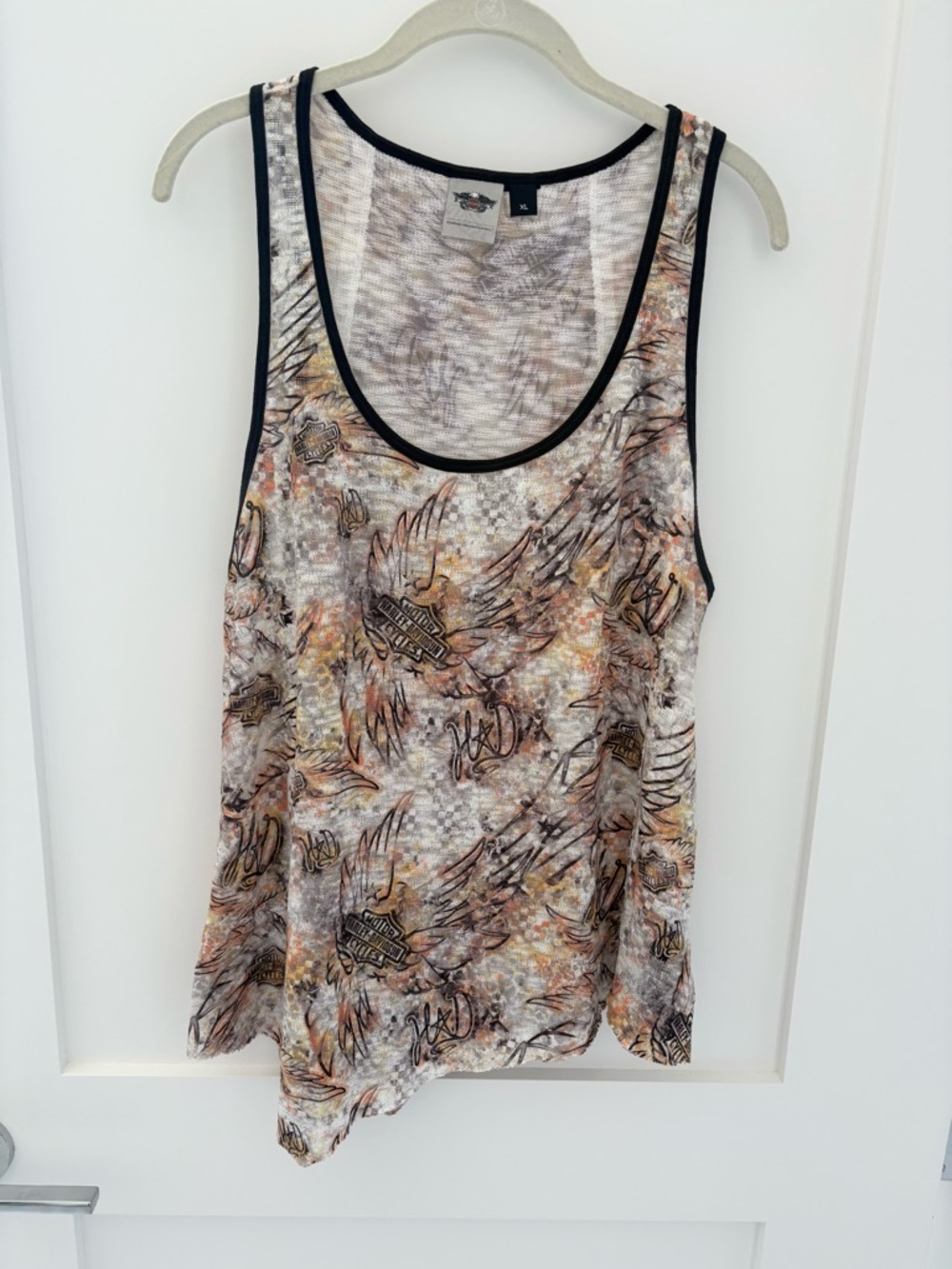 Harley-Davidson Burnout Sheer Tank Top XL Eagle Graphic Biker Motorcycle